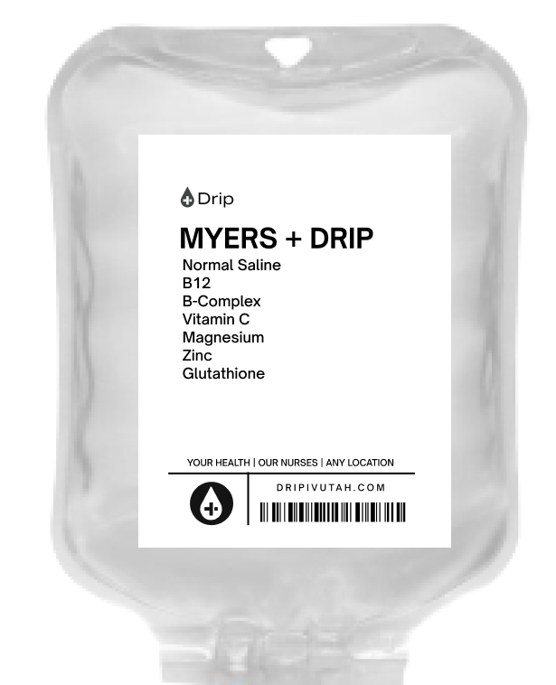 Ingredients in the popular In-Home IV Treatment, the Myers+ Drip