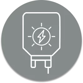 IV therapy for fatigue icon in a gray circle