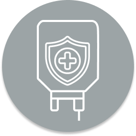 Immunity IV therapy icon in a gray circle