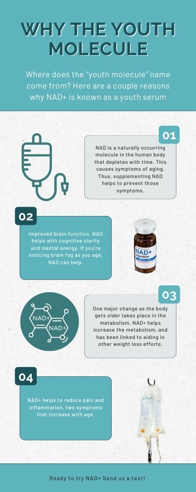 infographic of the nad youth molecule